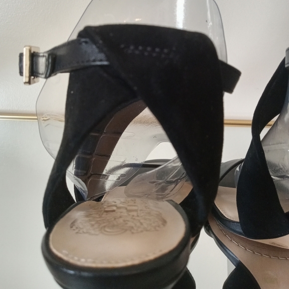 Vince Camuto Kalintie Black Leather Sandal Size 71/2 - Picture 7 of 11